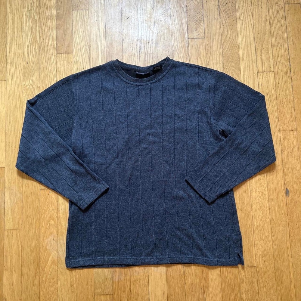 Y2K Faded Glory Ribbed Knit Cotton Sweater